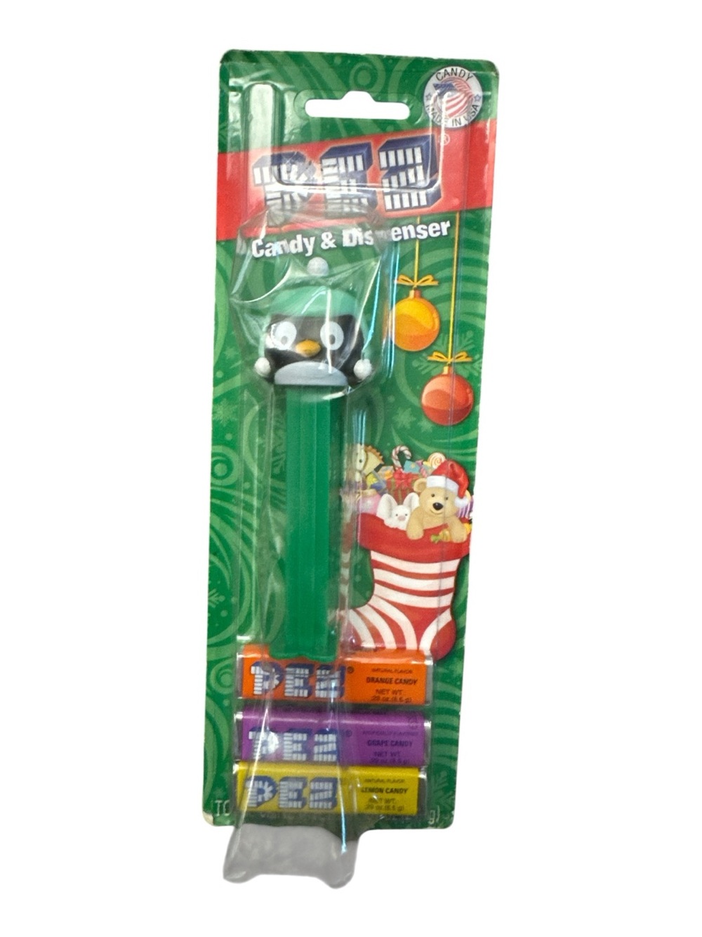 PEZ Penguin Candy Dispenser - Green Never Been Opened 2014 Holiday Xmas Gift
